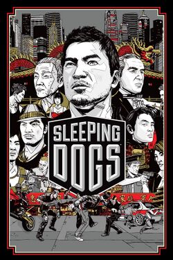 Box artwork for Sleeping Dogs.