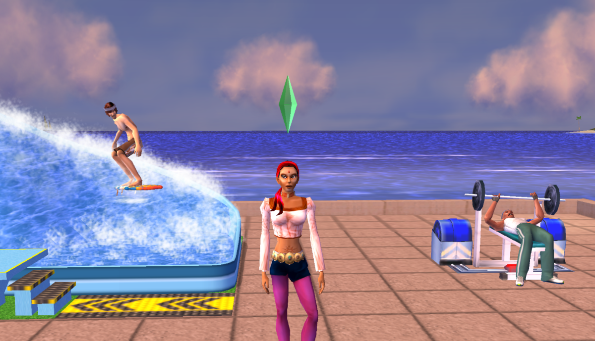 sims 2 surfing