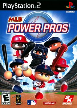 Box artwork for MLB Power Pros.