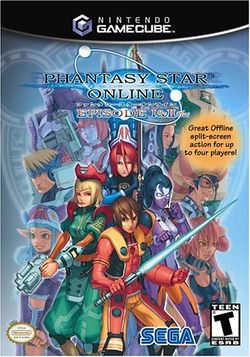 Box artwork for Phantasy Star Online Episode I & II.