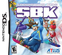 Box artwork for SBK: Snowboard Kids.