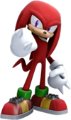 Knuckles, Sonic's strong friend.