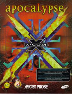 Box artwork for X-COM: Apocalypse.