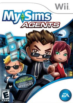 Box artwork for MySims: Agents.