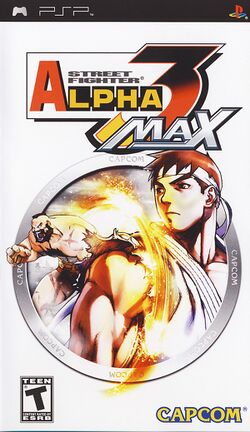 Box artwork for Street Fighter Alpha 3 MAX.