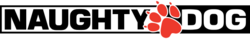 Naughty Dog's company logo.