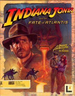 Box artwork for Indiana Jones and the Fate of Atlantis.