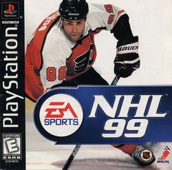 Box artwork for NHL 99.