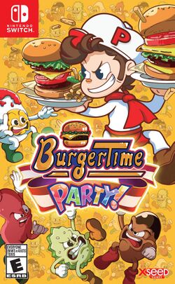 Box artwork for BurgerTime Party!.