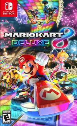 Box artwork for Mario Kart 8 Deluxe.