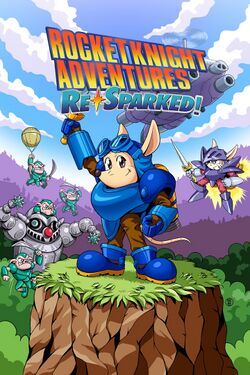 Box artwork for Rocket Knight Adventures: Re-Sparked!.