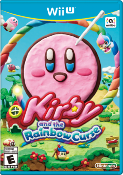 Box artwork for Kirby and the Rainbow Curse.