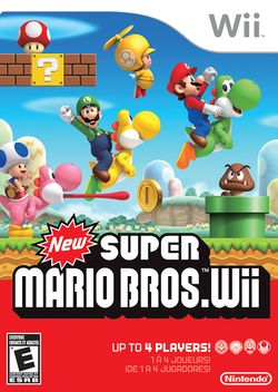 Box artwork for New Super Mario Bros. Wii.