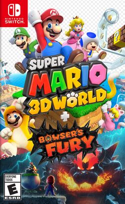 Box artwork for Super Mario 3D World + Bowser's Fury.