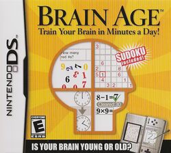 Box artwork for Brain Age.