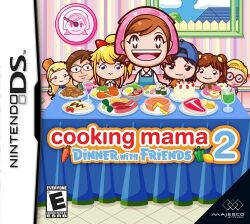 Box artwork for Cooking Mama 2: Dinner with Friends.