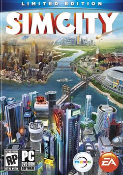 Box artwork for SimCity (2013).