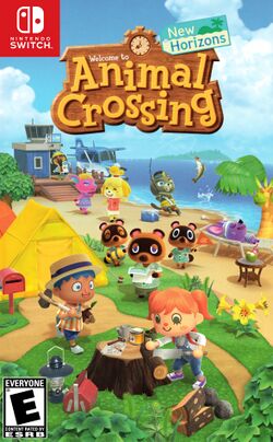 Box artwork for Animal Crossing: New Horizons.