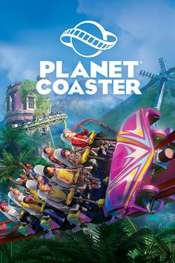 Box artwork for Planet Coaster.