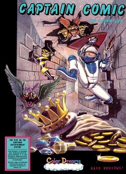 Box artwork for Captain Comic.