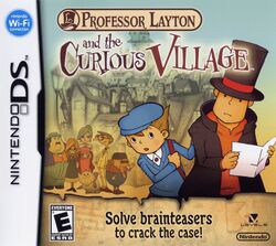 Box artwork for Professor Layton and the Curious Village.