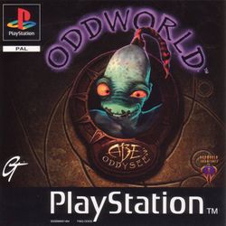 Box artwork for Oddworld: Abe's Oddysee.