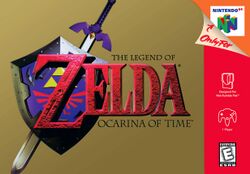 Box artwork for The Legend of Zelda: Ocarina of Time.