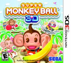Box artwork for Super Monkey Ball 3D.