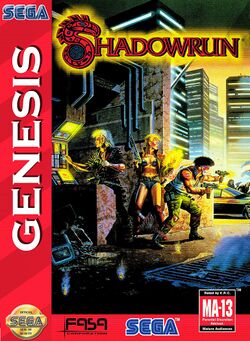 Box artwork for Shadowrun.