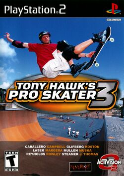 Box artwork for Tony Hawk's Pro Skater 3.
