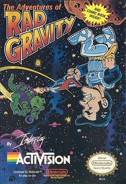 Box artwork for The Adventures of Rad Gravity.