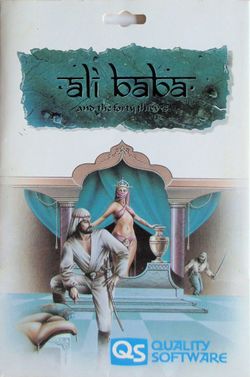 Box artwork for Ali Baba and the Forty Thieves.