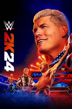 Box artwork for WWE 2K24.