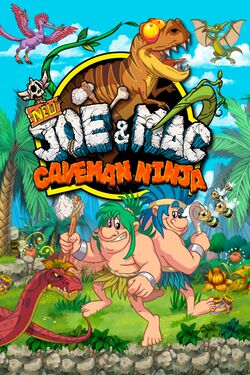 Box artwork for New Joe & Mac: Caveman Ninja.