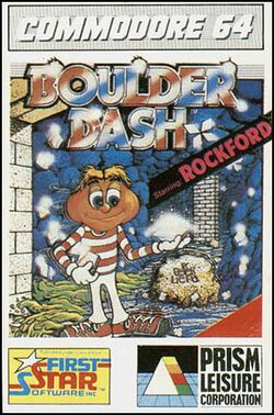 Box artwork for Boulder Dash.