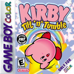 Box artwork for Kirby Tilt 'n' Tumble.