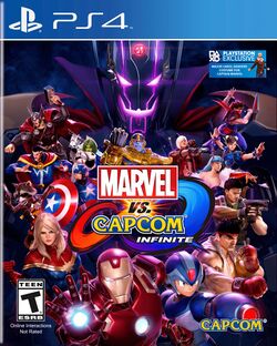 Box artwork for Marvel vs. Capcom: Infinite.