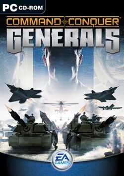 Box artwork for Command & Conquer: Generals.