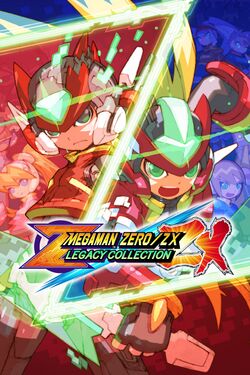 Box artwork for Mega Man Zero/ZX Legacy Collection.