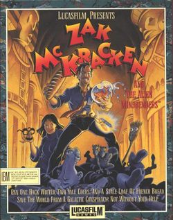 Box artwork for Zak McKracken and the Alien Mindbenders.