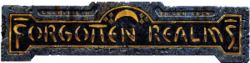 The logo for Forgotten Realms.