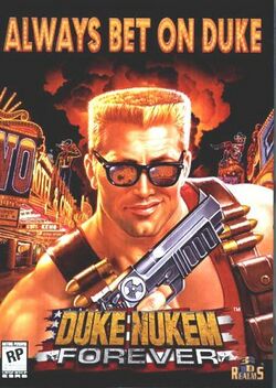 Box artwork for Duke Nukem Forever (2001).