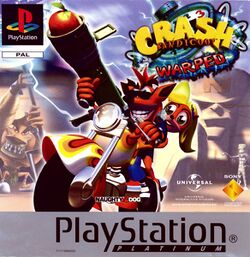 Box artwork for Crash Bandicoot: Warped.