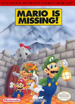 Box artwork for Mario Is Missing (NES).