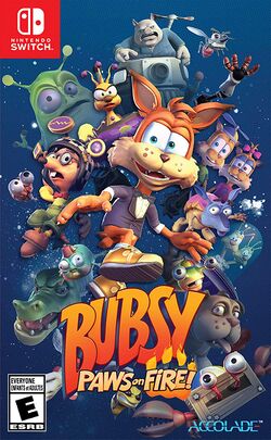 Box artwork for Bubsy: Paws on Fire!.