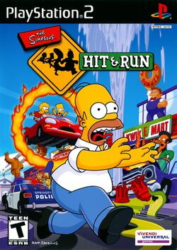 Box artwork for The Simpsons Hit & Run.