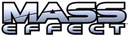 The logo for Mass Effect.