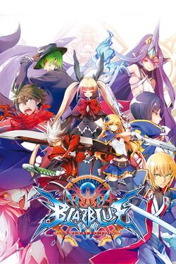 Box artwork for BlazBlue: Central Fiction.