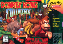 Box artwork for Donkey Kong Country.
