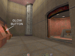 Shoot this glow button to open a secret door.